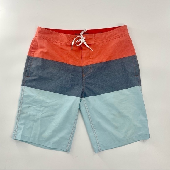 Goodfellow‎ & Co Men's 10" Colorblock Board Shorts Orange and Blue - Picture 9 of 9